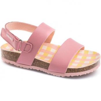 Sandalias abiertas de niña Pablosky en tejido con cierre adherente, color rosa 423875