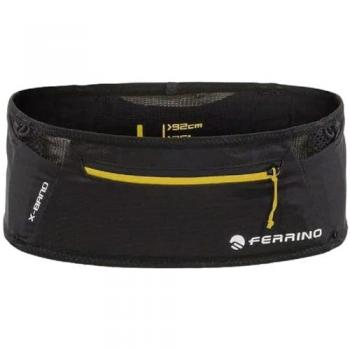 Riñonera Ferrino X-Band Negra S para Trail Running con Bolsillos y Detalles Reflectantes