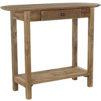 Consola de Madera Reciclada con Acabado Natural y Diseño Sostenible