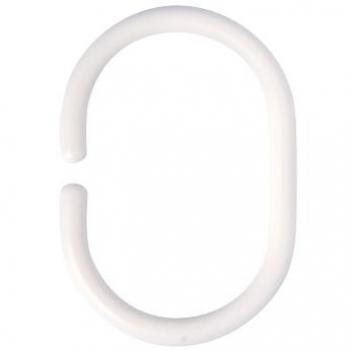 Anilla para cortina de baño blanco 12 unidades