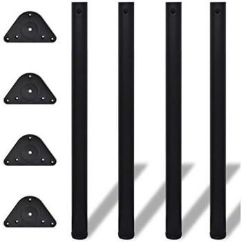 vidaXL 4x Height Adjustable Table Legs Black 870mm Worktop Desk Replacement