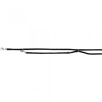 Correa ajustable Trixie Cavo negra para perros - T/S - M: 200 cm, 12 mm de ancho