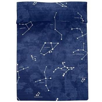 Colcha Cosmos Multicolor 270x260 cm (Cama 180) - 100% Algodón Exterior, 100% Poliéster Relleno, Calidad de 150 TC, Fabricado en España