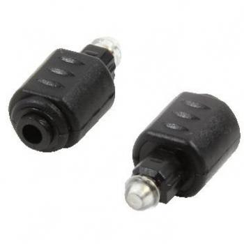 Adaptador Toslink LogiLink CA1016, de Toslink a Mini Toslink 3.5 mm, color negro
