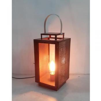 Lámpara de mesa Romimex Marrón Metal 20 x 36 x 20 cm Farol