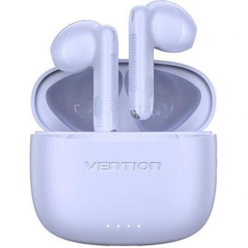 Vention Elf Earbuds E03 Auriculares Inalámbricos Bluetooth 5.3 True Wireless con Estuche de Carga Morado Autonomía 6h