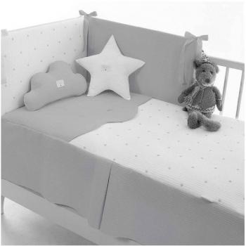 Colcha y Protector de Cuna Bopi Gris Uzturre