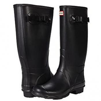 Hunter Women's Field Huntress Wide Leg Rubber Wellington Boots - Black