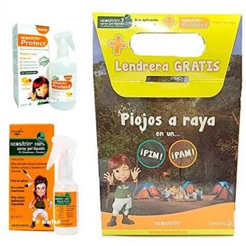 Neositrin - Pack de Protección y Eliminación de Piojos con Spray Gel y Protect, Incluye Liendrera