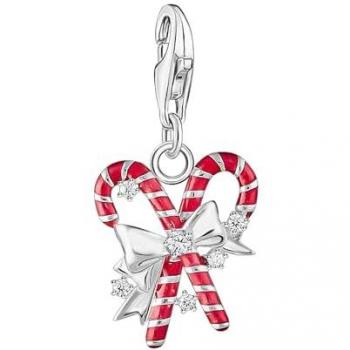 Thomas Sabo Silver Candy Cane Pendant Charm for Women