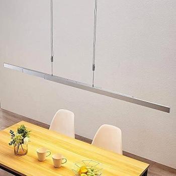 Lámpara colgante LED lineal Merrit con atenuador táctil aluminio