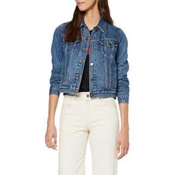 Levi's® Women's Original Trucker Jeans Jacket - Soft As Butter Dark Blue - Size L