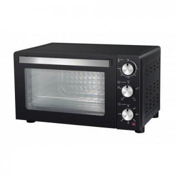 Horno Eléctrico Ventilado Melchioni Devil 32L, 1500W, Termostato Ajustable hasta 230°C, Timer de 60 Minutos, Doble Cristal y Luz Interna
