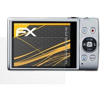 atFoliX Película Protectora Compatible con Canon Digital IXUS 275 HS Lámina Protectora de Pantalla, antirreflejos y amortiguadores FX Protector Película