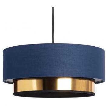 Lámpara Colgante de Tela Friedrich Azul Marino - Diseño Elegante y Alta Calidad para Salón y Dormitorio