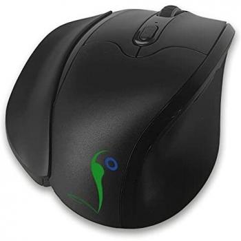 Ratón Vertical Inalámbrico Ergonómico para Zurdos, Tamaño Medio, 2.4 GHz, DPI Ajustable (800-2400) con Reposamuñecas - Compatible con Windows y Mac