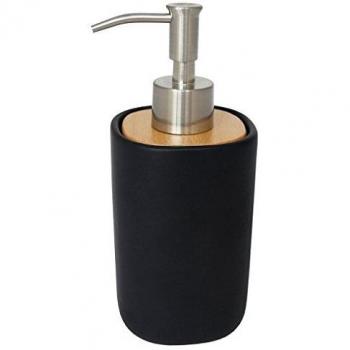 Laroom Dosificador, Dolomite y Madera-Metal Pump, Negro