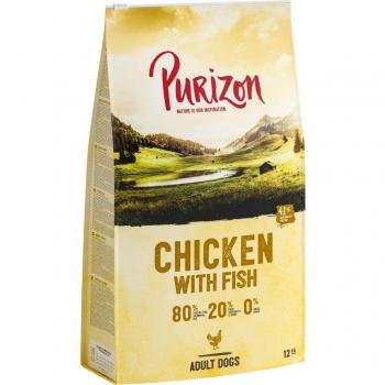 Purizon Adult Chicken & Fish Grain-Free Dog Food - 12 kg