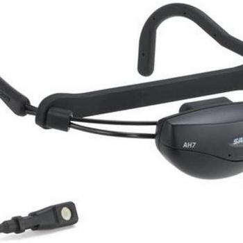 Samson AirLine AH7 Wireless Headset Transmitter with Qe Fitness Mic, K6