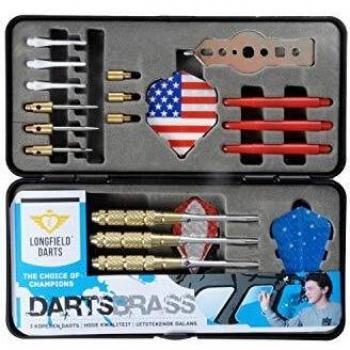 Longfield Darts Dart Set de Regalo, Unisex, Black/Red/Silver/Blue, X