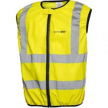 Safe Max® Chaleco de Seguridad Chaleco de Aviso Moto Chaleco Reflectante 2.0 Amarillo XL, Unisexo, Multipurpose, Todo el año