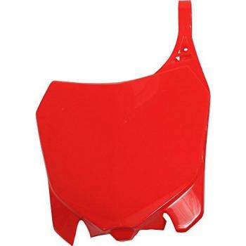 Polisport Placa Delantera Roja para Honda CRF250R 2014-2017 y CRF450R 2013-2016, Portanúmeros frontal réplica OEM fabricado en plástico brillante duradero y resistente