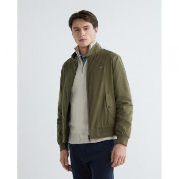 Chaqueta Harrington GANT Oliva con Detalles de Marca - XL