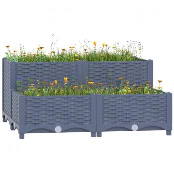 vidaXL Raised Bed 80x80x38 cm Polypropylene