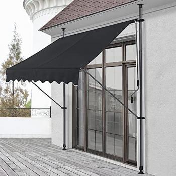 Toldo Articulado Telescópico 200 x 120 x 220-309 cm Negro Pro.tec