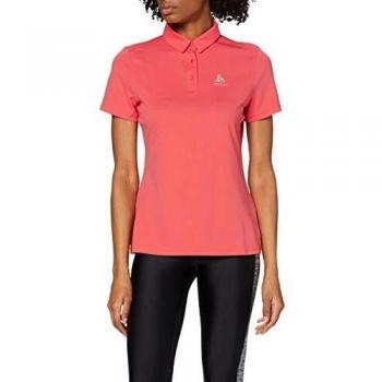 Odlo MC cardada Polo para Mujer, Mujer, Color Dubarry, tamaño FR : L