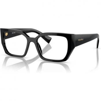 Miu Miu MU03VV 1AB1O1 Women's Square Eyeglasses Black Size 54 - Blue Light Block Available
