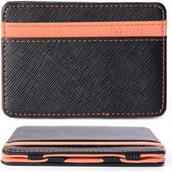 XCSOURCE® Billetera Mágica Efectivo Identificación Tarjetas Crédito Delgada con Broche para Hombre MT180