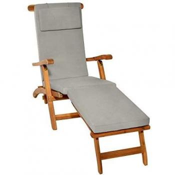 Cojín Desenfundable para Tumbona y Hamaca LoftLux DC 175x45x5 cm - Gris Claro