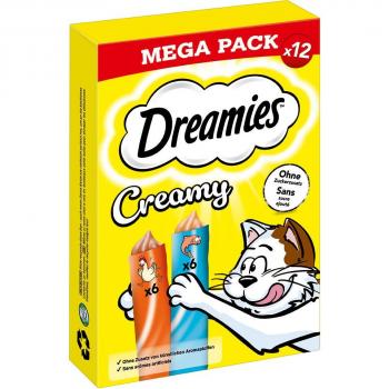Dreamies Creamy Snacks con pollo y salmón - 12 x 10 g