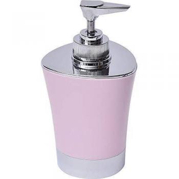 EVIDECO 6218N156 Dispensador de jabón y loción para baño, Piezas cromadas, Color Rosa Claro