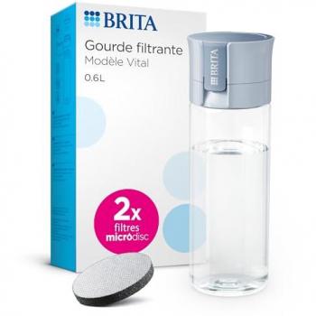 Botella filtrante de agua Brita Vital 0,6 L Azul claro con 2 MicroDiscos incluidos