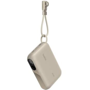 Powerbank Belkin BoostCharge 10000 mAh con pantalla, 20 W, 2x USB-C, Beige