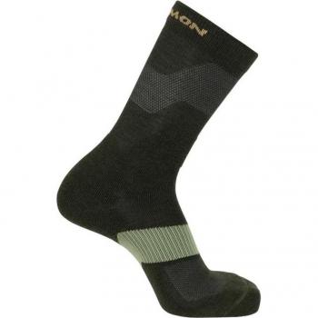 Calcetines de senderismo Salomon X Ultra Crew Verde (L) - Calcetines técnicos para montaña, fabricados con materiales transpirables y de secado rápido, diseño ergonómico que ofrece soporte en el arco del pie, ref