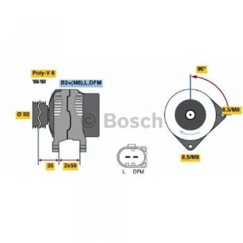 Alternador Bosch 70 A 14 V Modelo 0986048891