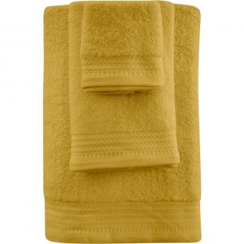 Eiffel Textile Juego de Toallas Calidad Rizo 400 gr, Algodón Egipcio 100%, Oro, 1x Sabana 1x Lavabo 1x Tocador, 3 Unidades