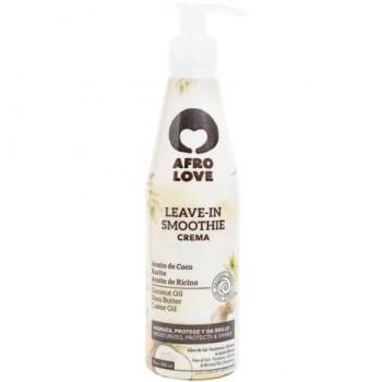 Afro Love - Acondicionador sin aclarado Leave-in 290ml con aceite de coco, karité y aceite de ricino, natural, sin sulfatos ni siliconas para pelo rizado