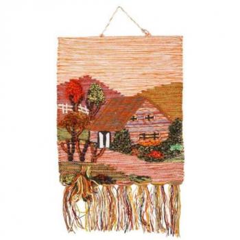 Tapiz de Yute Tejido Artesano Multicolor 40x50cm - Hecho a Mano