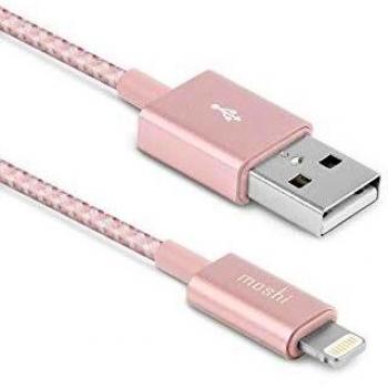 Moshi Lightning intégra USB/Cable de Carga Rosa