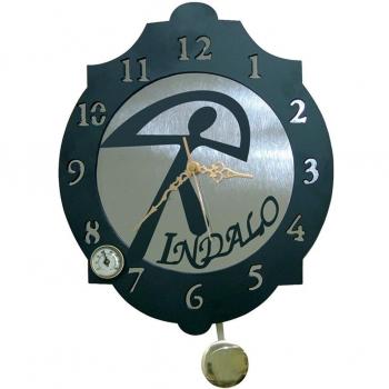 IMEX EL ZORRO El Zorro 11368-Reloj indalo, 374 x 312 mm, Metal, Gris, 40x34x7 cm