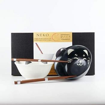 Japón no Yokan Juego de Cuencos japoneses para Regalo «Neko