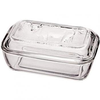 Mantequera Luminarc Vaca Blanco Vidrio 17 x 7 cm