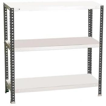 Estantería Comfort Mini 3/400 900 Antracita/Blanco, dimensiones 900x800x400 mm, con 3 baldas metálicas, capacidad de carga de 100 kg por punto de flexión, ideal