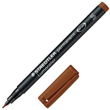 Staedtler Lumocolor 313-7 - Rotulador de Tinta Permanente, Marrón, 0.4 mm, Pack de 10 unidades