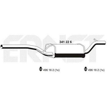 Silenciador Intermedio ERNST 341127 para Ford Focus Mk1 3/5 puertas