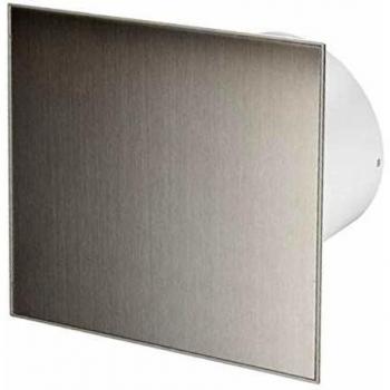 Extractor de aire con temporizador 125mm panel frontal inox trax ventilación pared y techo